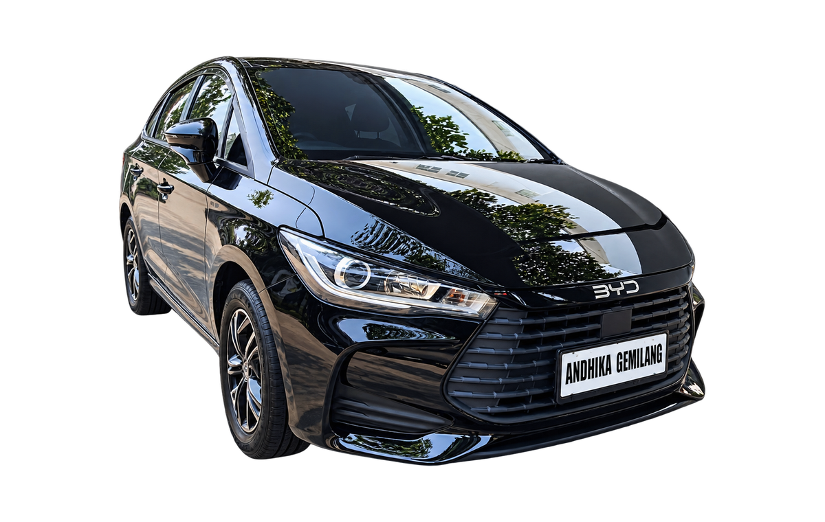 BYD M6 DM Classic Dynamic Hitam tampak depan